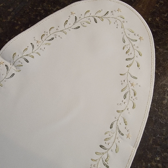 Kathe Wohlfahrt Christmas Doily White Embroidered 23"×11" New - Picture 7 of 7